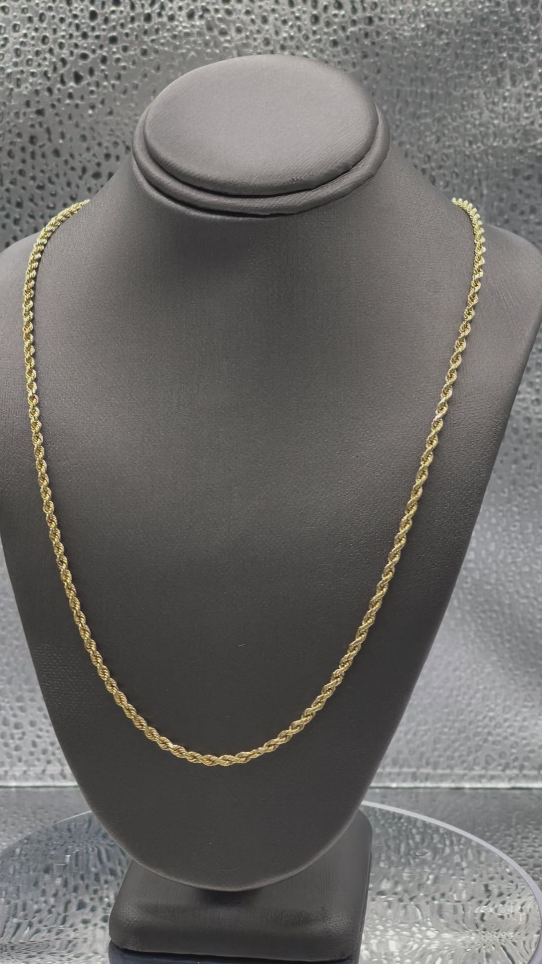Ladies 14 Karat Yellow Gold Solid Rope Chain