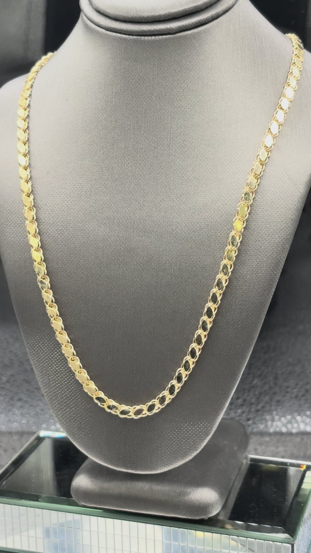 Ladies/Gents 14 Karat Yellow Gold Snail Link Chain