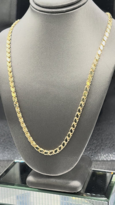 Ladies/Gents 14 Karat Yellow Gold Snail Link Chain
