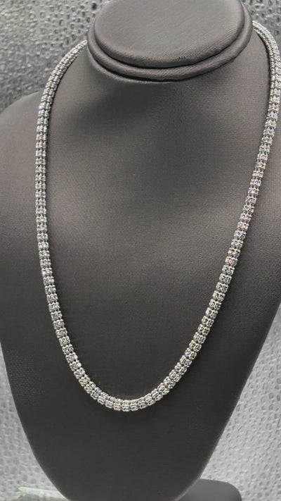 Movie of Fabulous Ladies 14 Karat White Gold Sparkle Like Diamond Chain