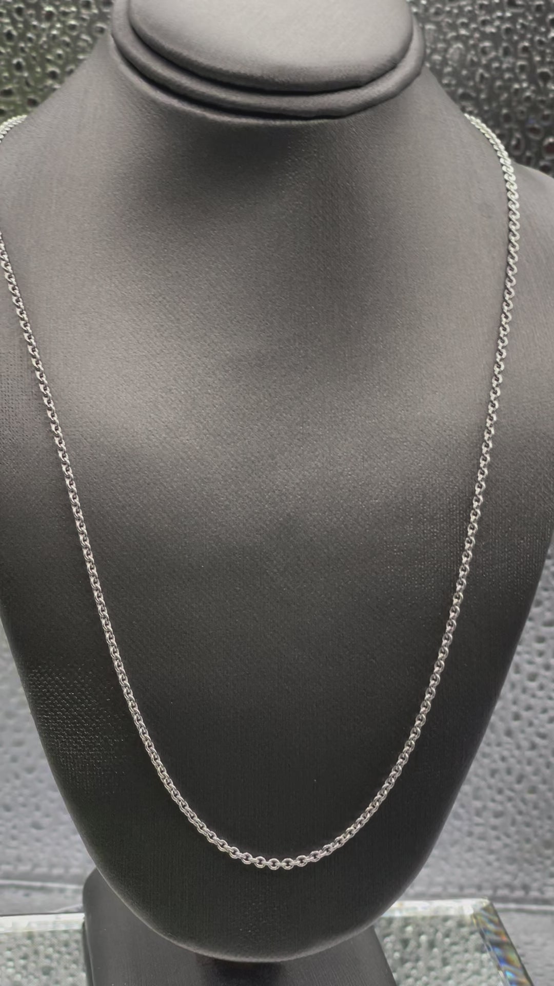 Ladies / Gents Classic 18 Karat White Gold Rolo Link Chain
