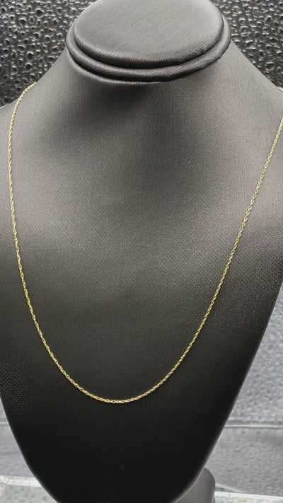 Ladies Imported 10 Karat Yellow Gold Open Link Chain