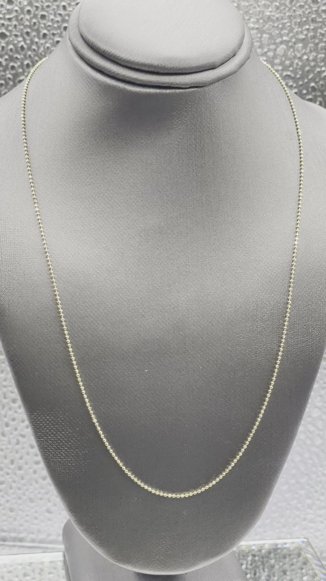 Ladies 14 Karat Yellow Gold Faceted Gold Ball Chain