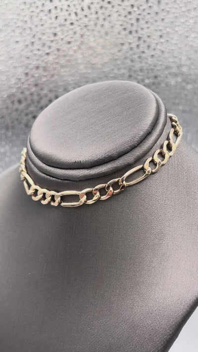 Movie of Ladies/Gents 14 Karat Yellow Gold Figero Bracelet