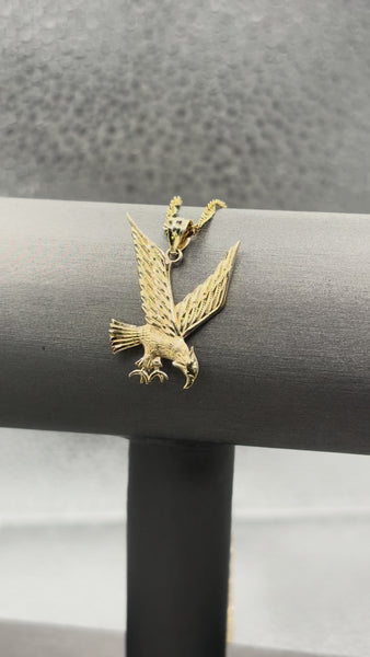14 Karat Yellow Gold Ladies/ Gents Eagles Pendant