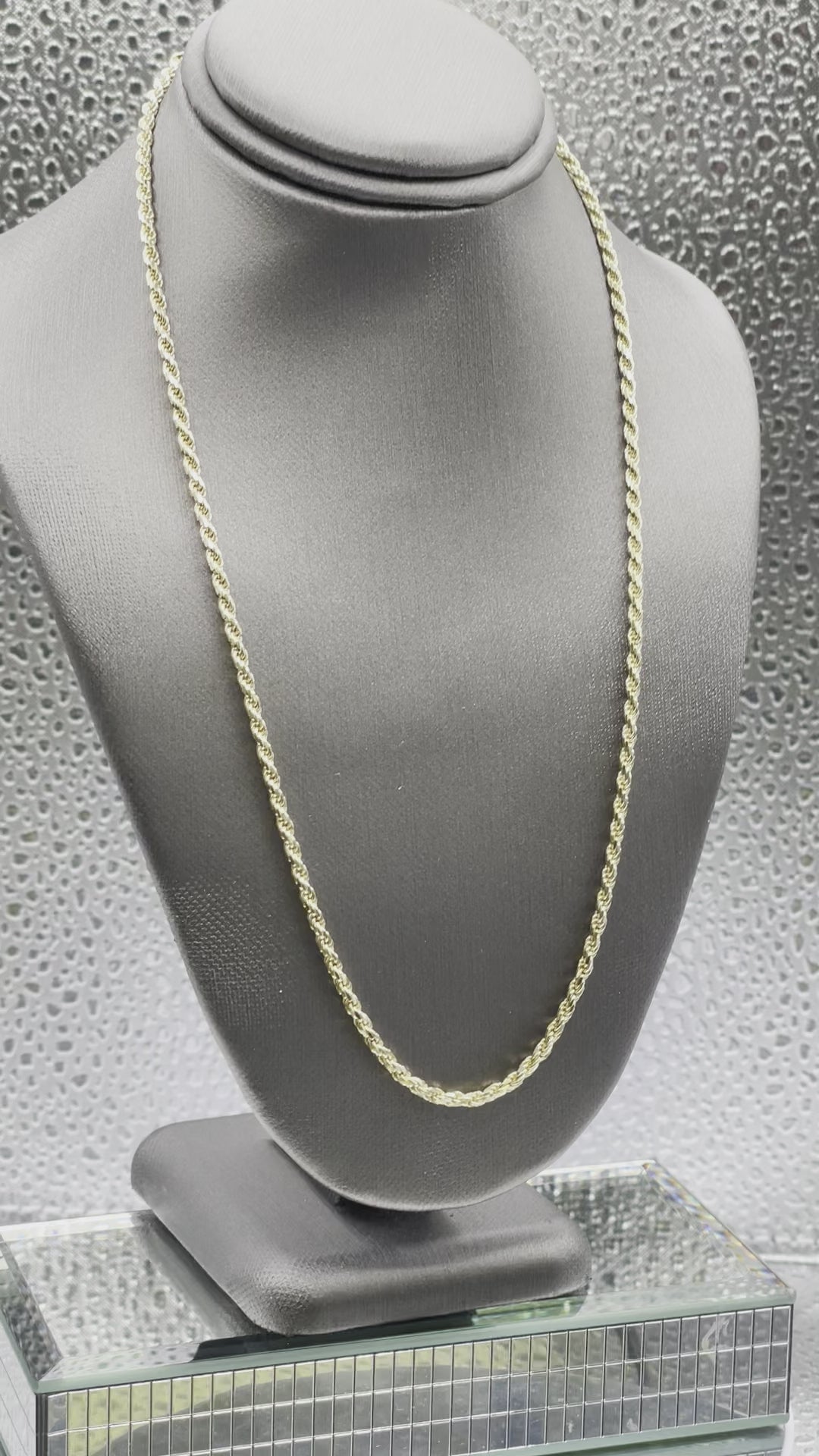 Ladies/Gents 14 Karat Yellow Gold Diamond Cut Solid Rope Chain