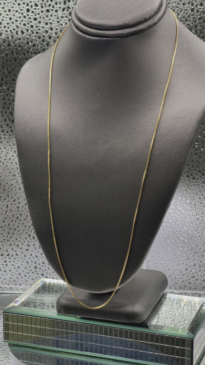 Ladies 14 Karat Solid Yellow Gold Box Chain