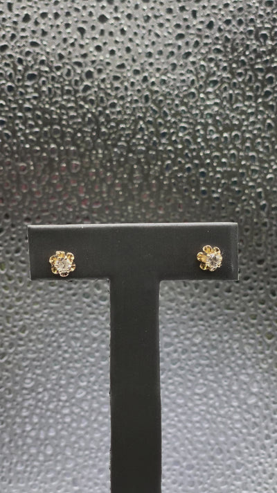 Movie of Ladies 14 Karat Diamond Earrings