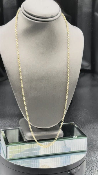 14 Karat Yellow Gold Ladies/Gents Cable Rope Link Chain