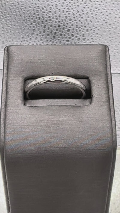 Tiffany & Co Vintage 950 Platinum Diamond Solitaire Band