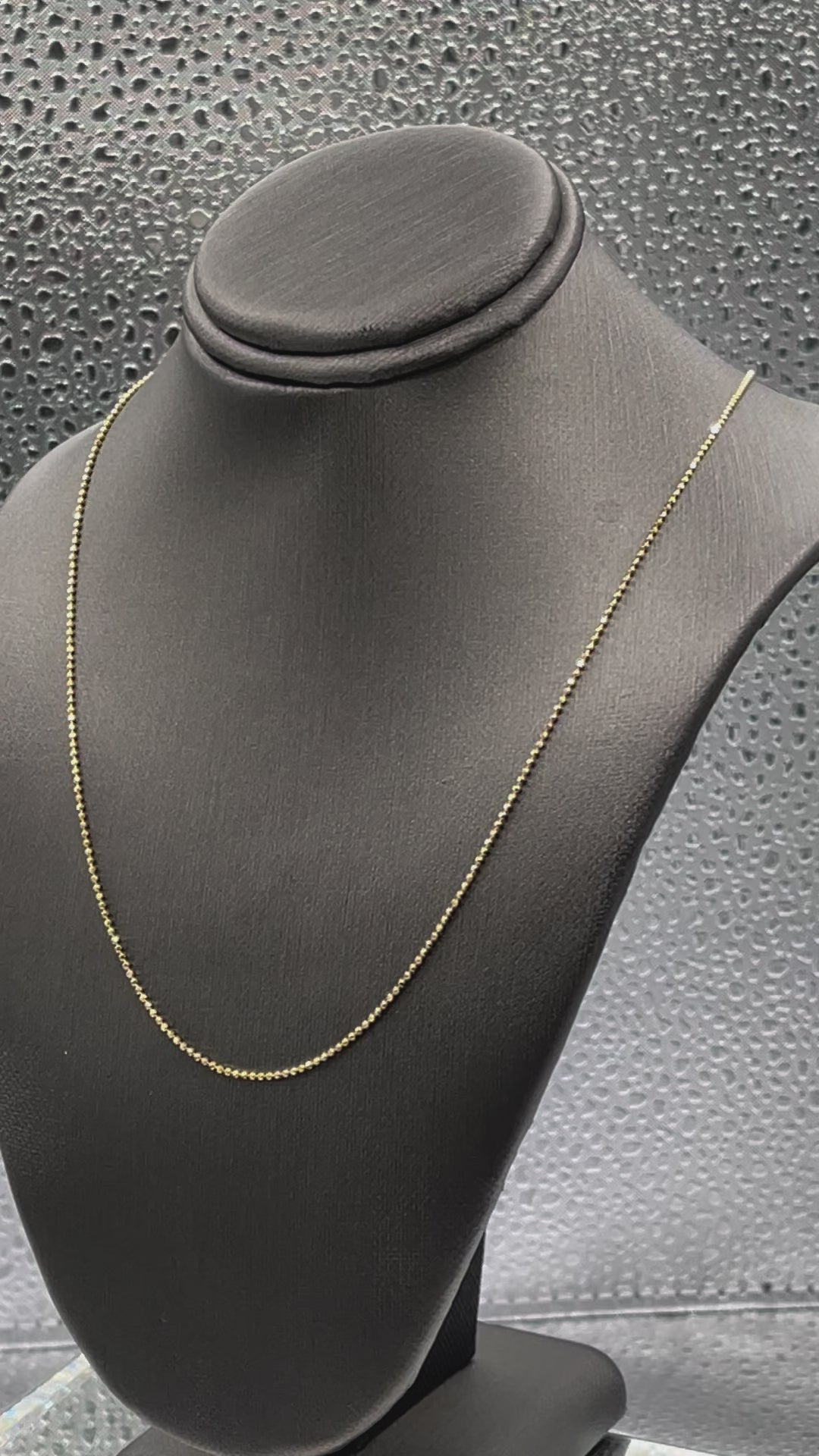 Movie of Ladies 14 Karat Solid Yellow Gold Bead Chain