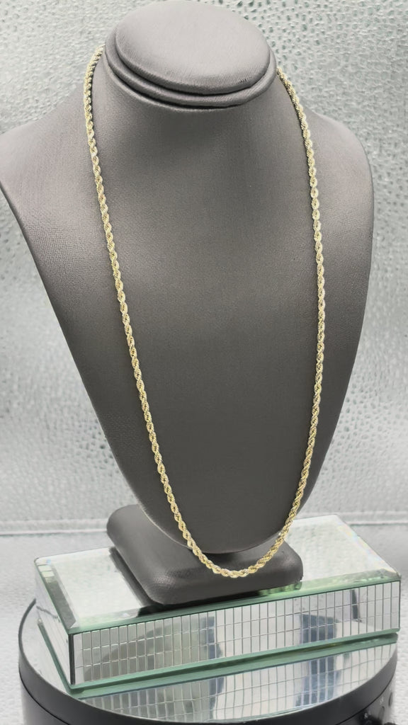 Movie of Ladies / Gents 14 Karat Yellow Gold Di-Cut Rope Chain