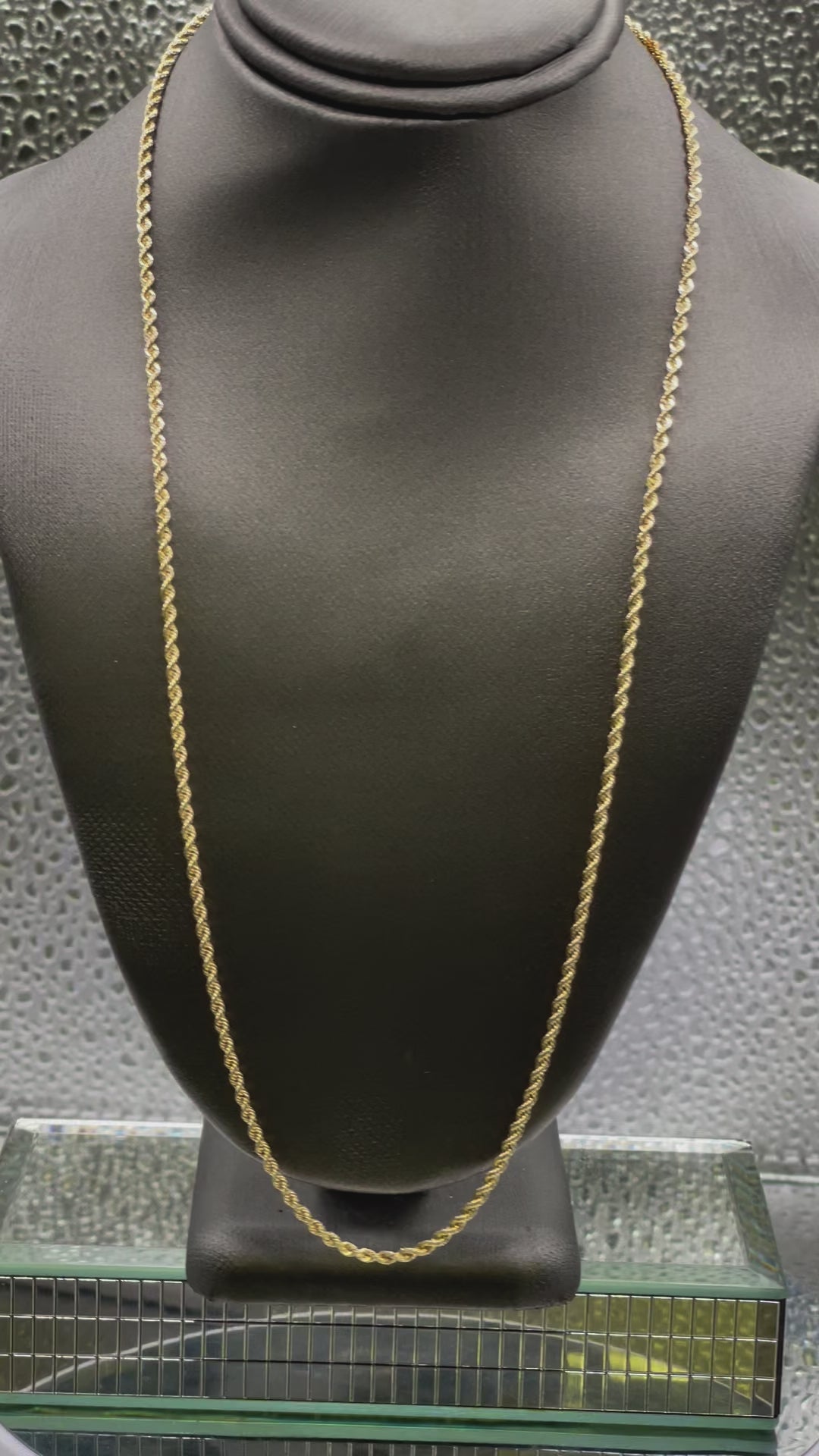 Ladies / Men’s 14 Karat Yellow Gold Diamond-Cut Solid Rope Chain