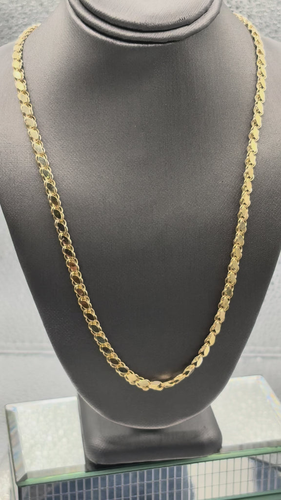 Movie of Ladies/Gents 14 Karat Yellow Gold Snail Link Chain
