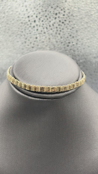 14 Karat Yellow Gold Ladies Italian Mesh Link Bracelet