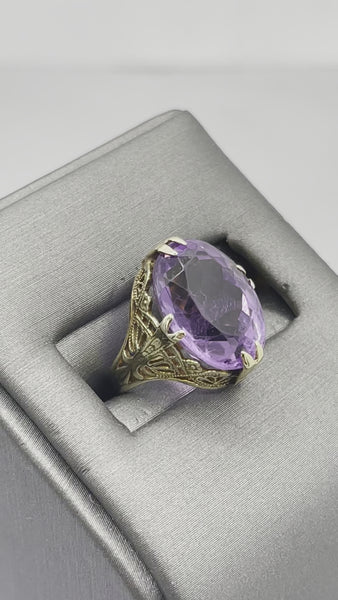 Antique amethyst rings clearance