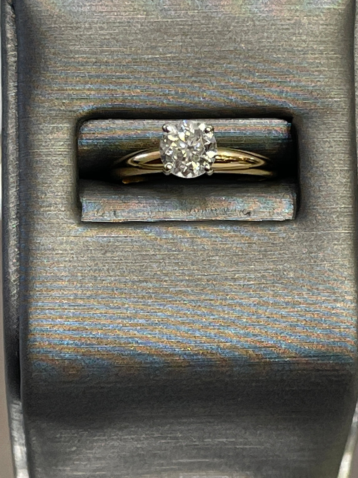 View one of LADIES 18 KARAT GOLD ROUND DIAMOND ENGAGEMENT RING