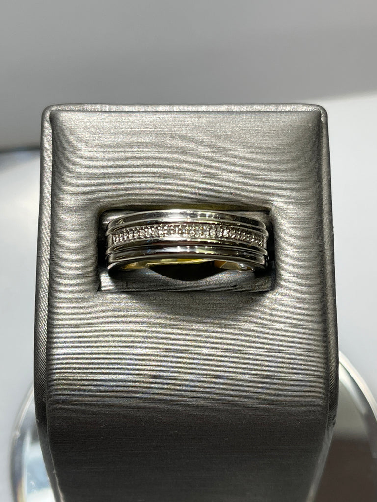 View one of 10 Karat White Gold Diamond Band Classic