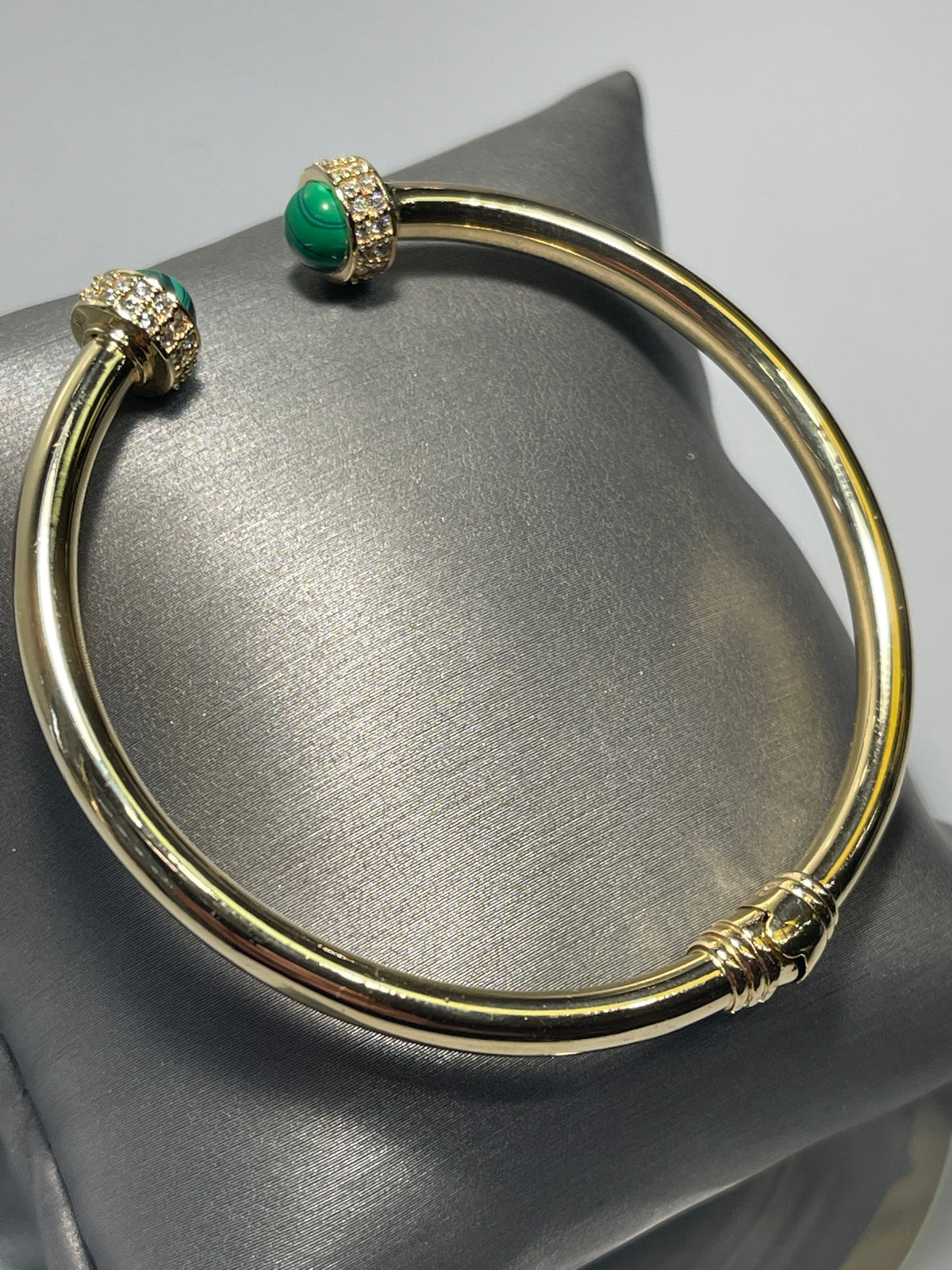 A Ladies 18 Karat Yellow Gold Open Cuff Bangle Bracelet