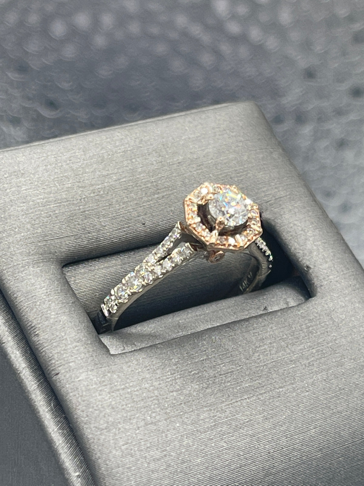 A Fancy Ladies 14 Karat Gold Disney Diamond Engagement Ring
