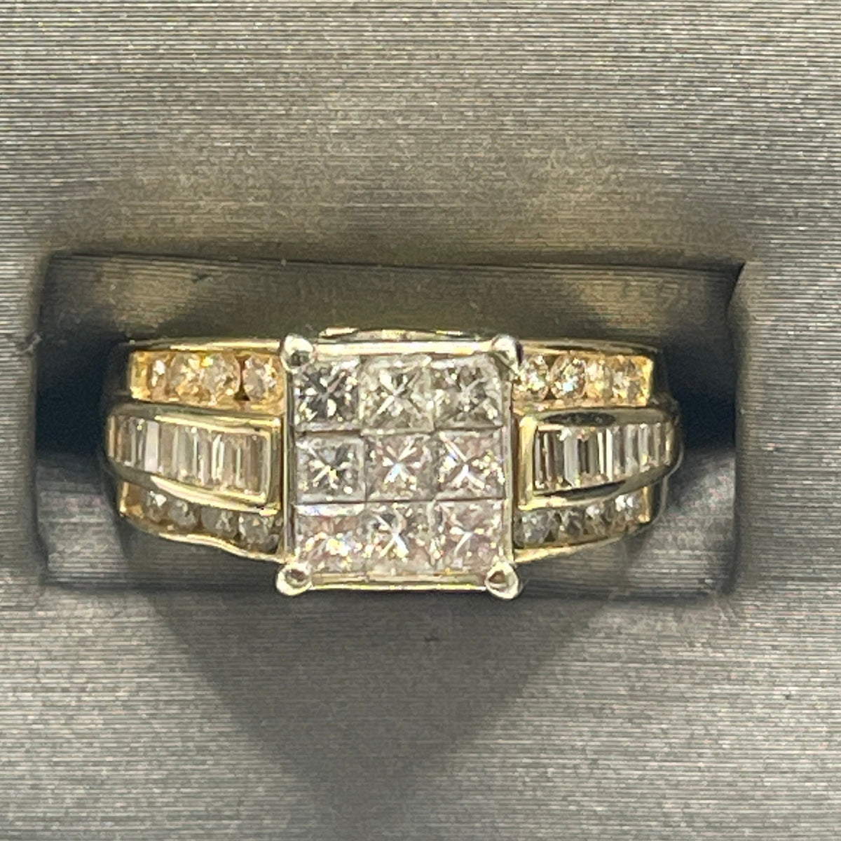 14 Karat Two Tone Multi Shaped Diamond Fancy Ring - Philadelphia Gold & Silver Exchange