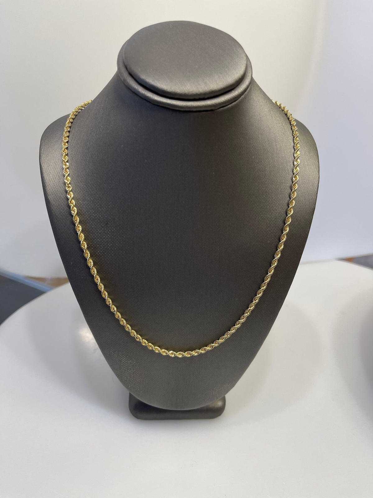 View one of 14 Karat Yellow Gold Diamond Cut Rope Chain