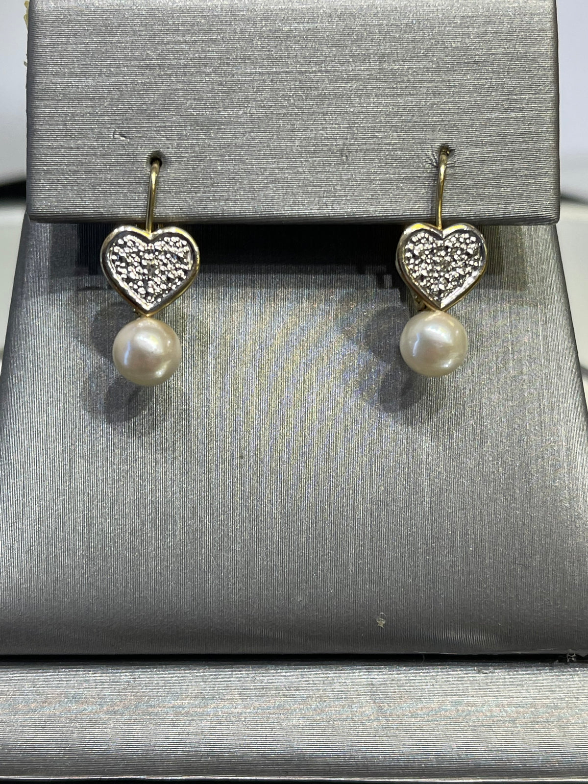 14 KARAT YELLOW GOLD, PEARL AND DIAMOND EARRINGS - Philadelphia Gold & Silver Exchange