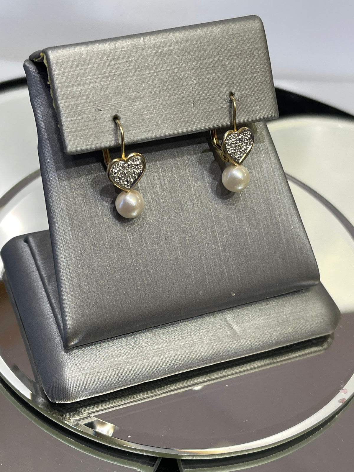 14 KARAT YELLOW GOLD, PEARL AND DIAMOND EARRINGS - Philadelphia Gold & Silver Exchange