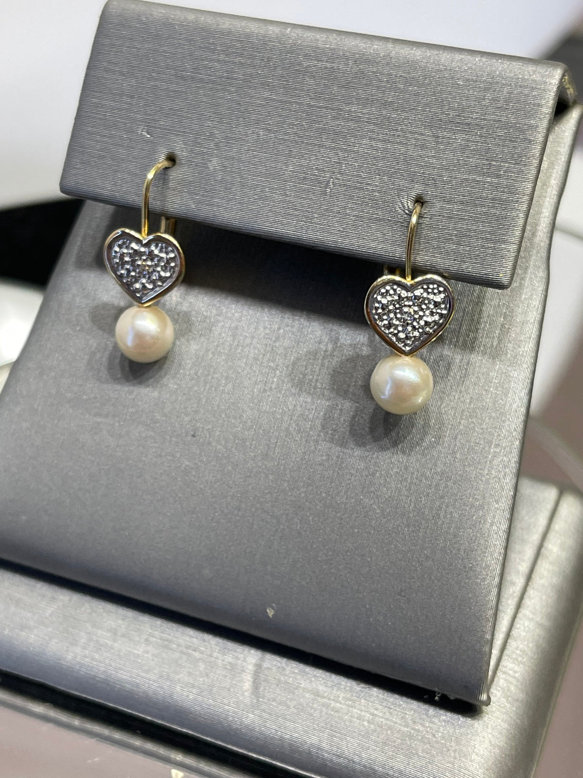 14 KARAT YELLOW GOLD, PEARL AND DIAMOND EARRINGS - Philadelphia Gold & Silver Exchange