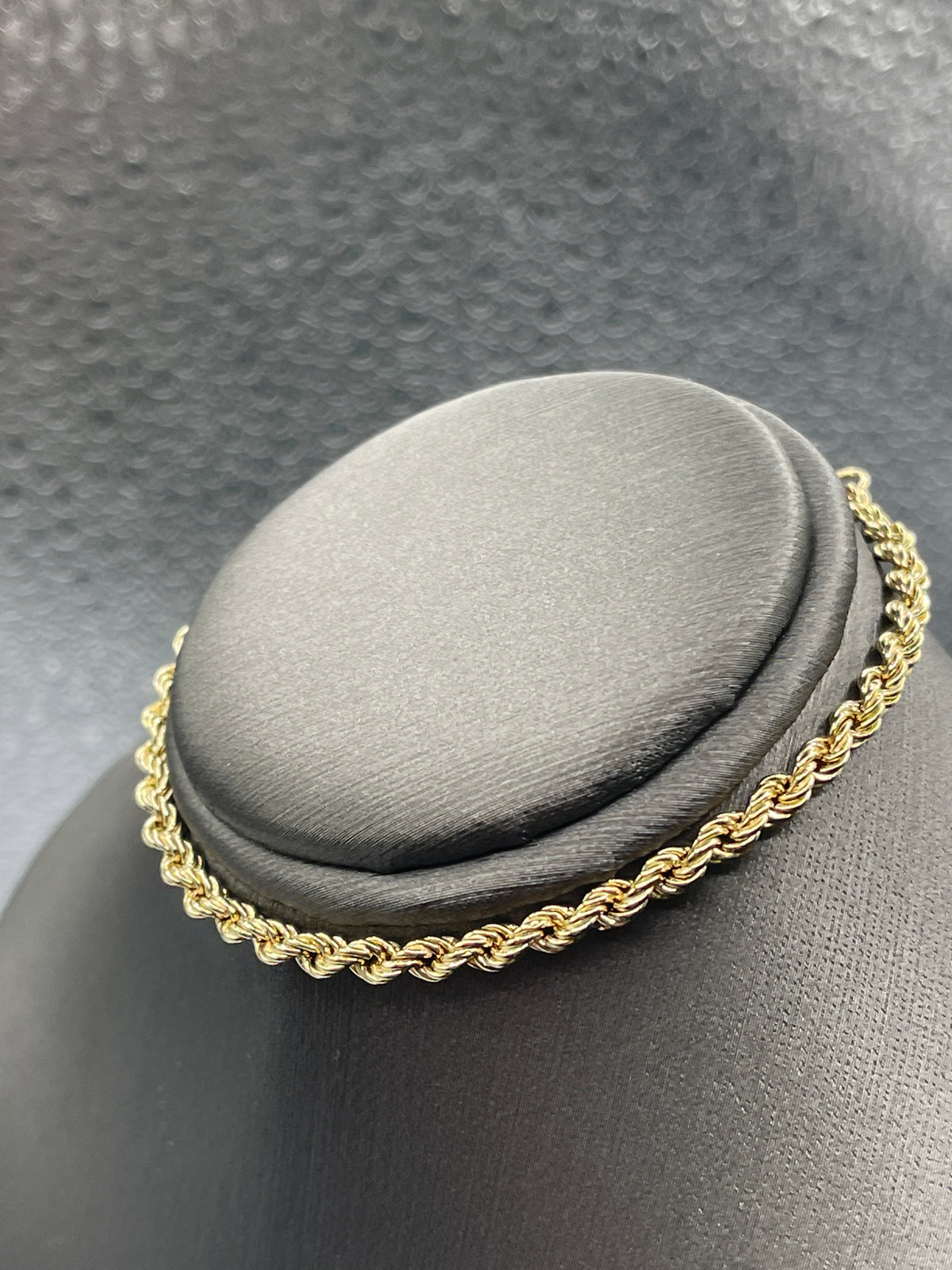 14 Karat Yellow Gold Rope Chain Bracelet