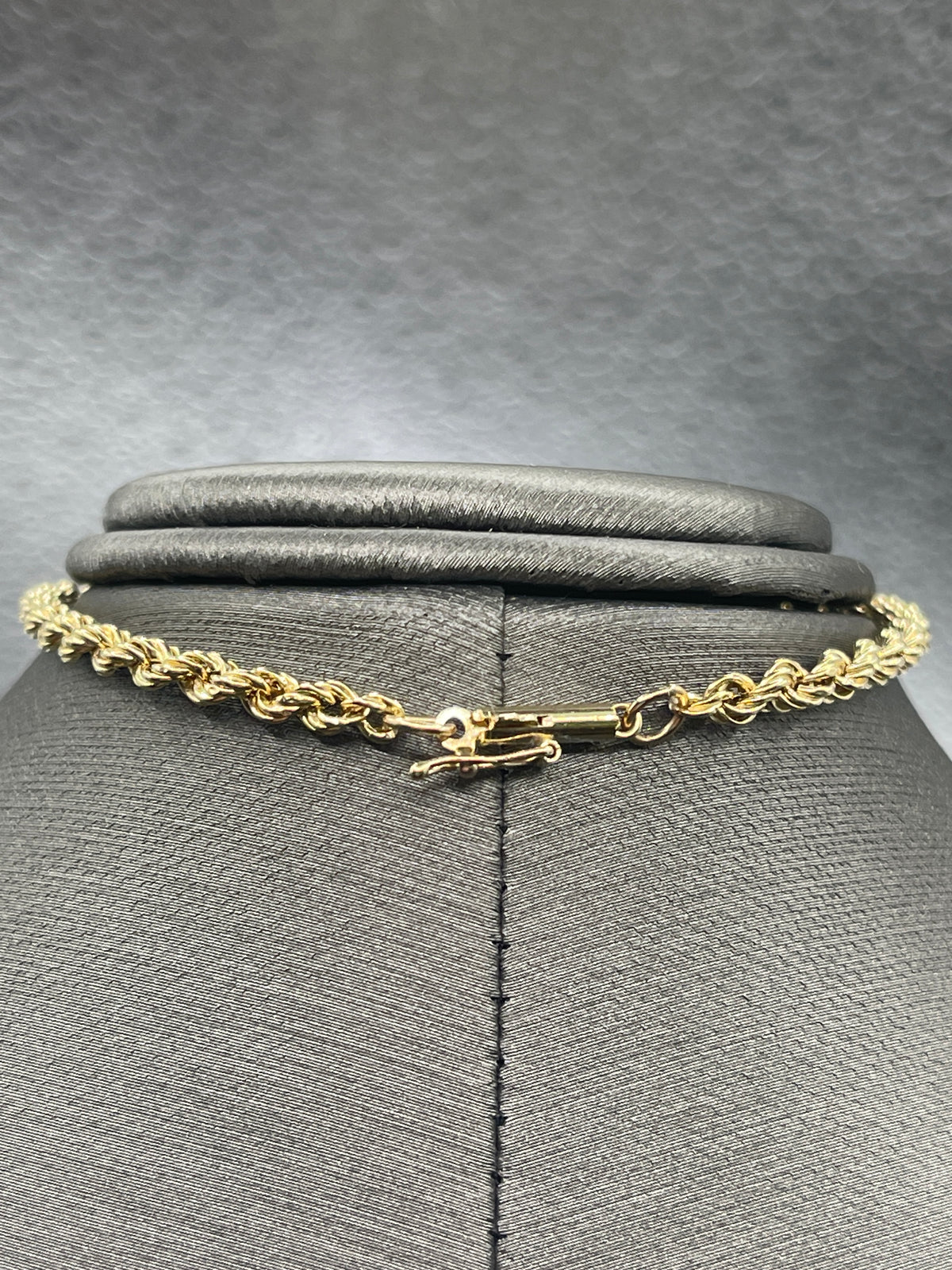 14 Karat Yellow Gold Rope Chain Bracelet