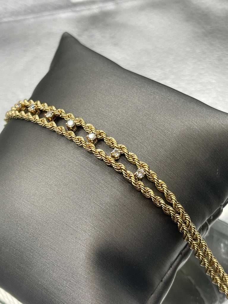 Titanium With 18 K Gold Chunky Twist Band Bracelet Women Stainless Steel  Jewelry Party T Show Runway Gown Japan South Korea - Bracelets - AliExpress