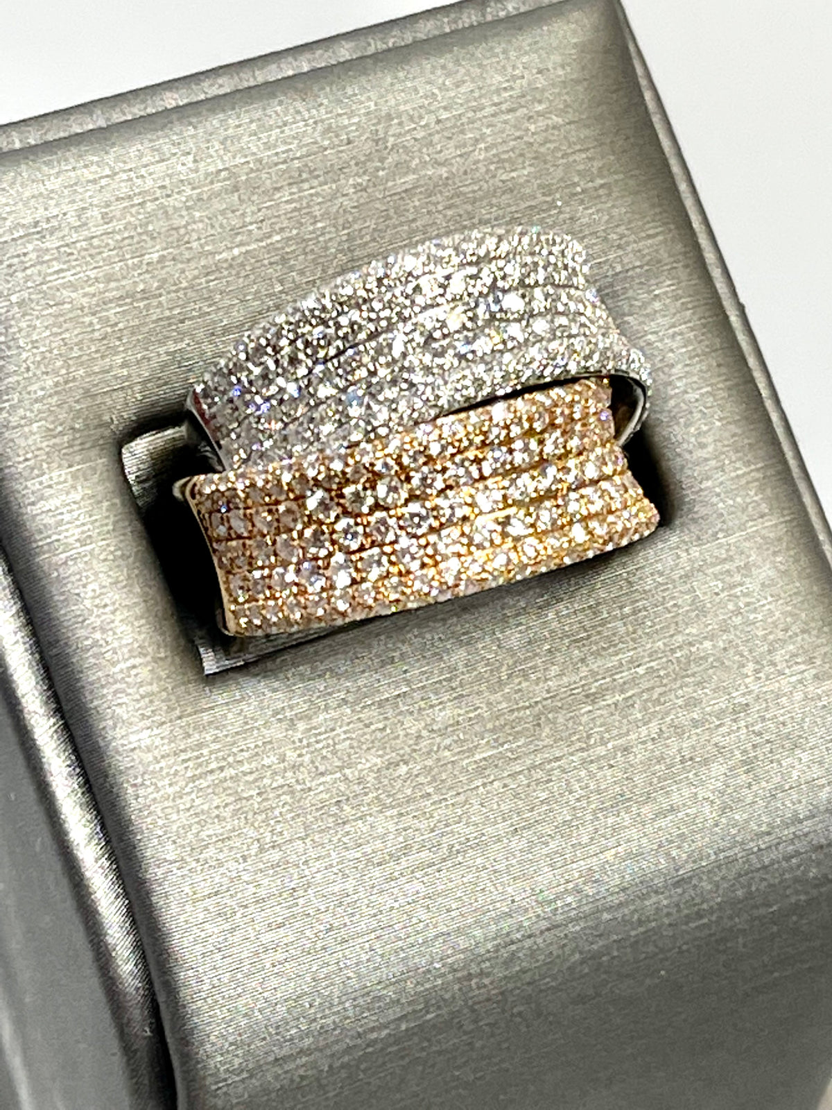 18K Rose & White Gold Simon G Design Diamond Ring