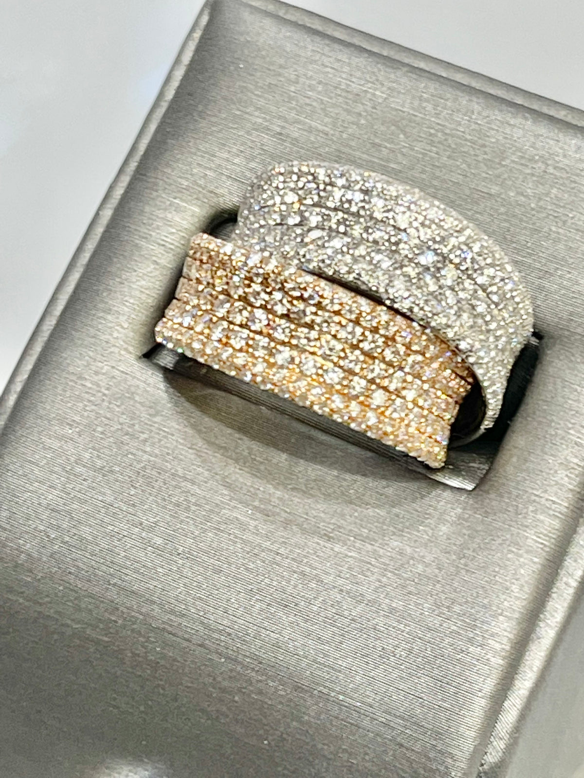 18K Rose & White Gold Simon G Design Diamond Ring