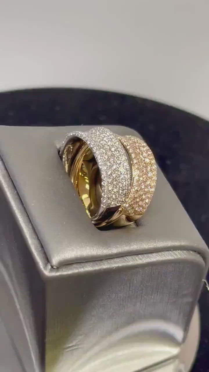 18K Rose & White Gold Simon G Design Diamond Ring