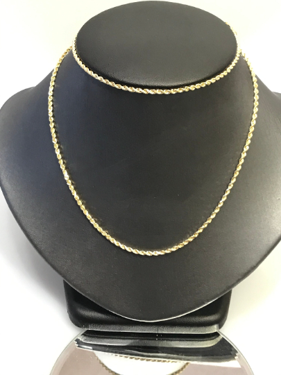Rope Chain Necklace / 14k Solid Gold Rope Chain 3,5mm / Twisted Chain  Necklace / Rope Gold Chain / Diamond Cut Rope Necklace / Twisted Chain -   Norway