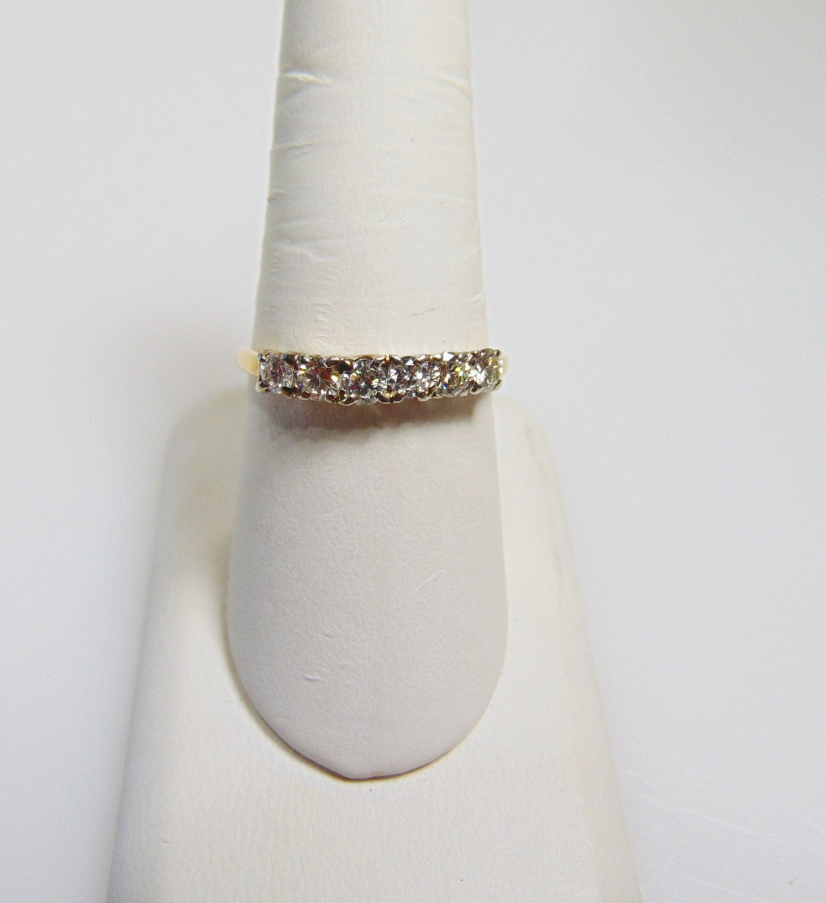 View two of 14 Karat Yellow Gold Six Diamond Band .75pts