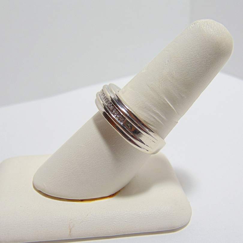 View eight of 10 Karat White Gold Diamond Band Classic