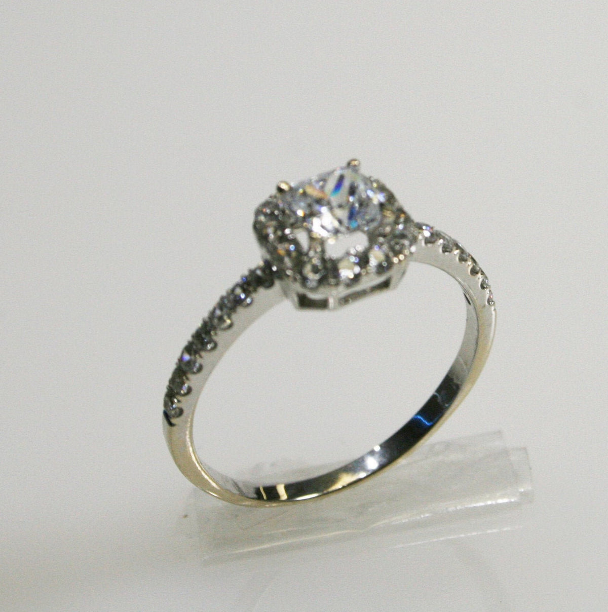 14KT White Gold Cubic Zirconia Halo Style Ring - Philadelphia Gold & Silver Exchange