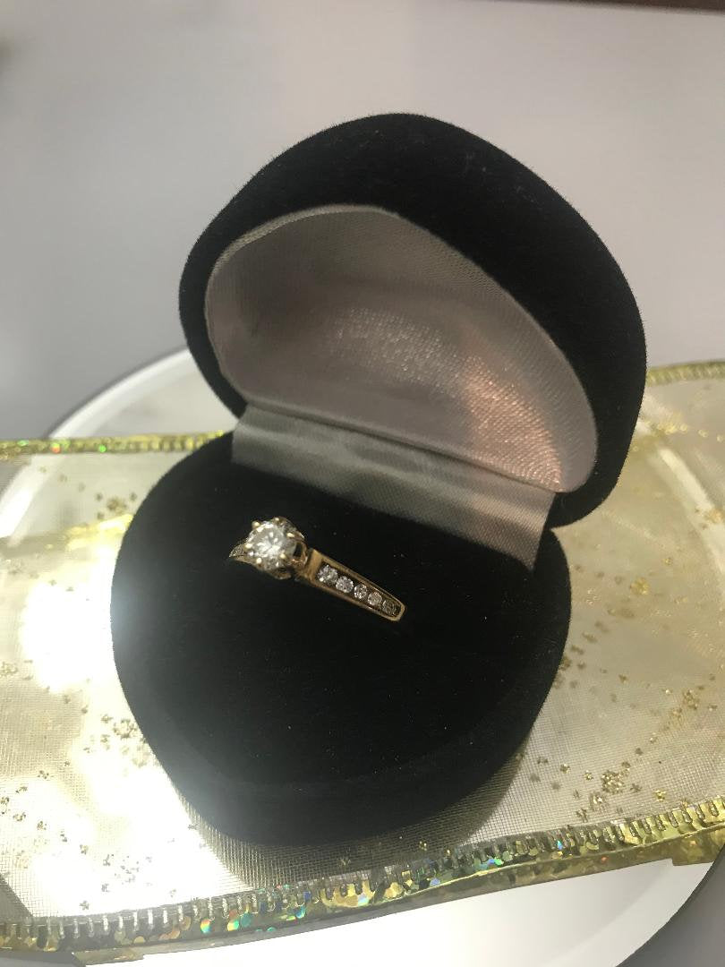14 Karat Yellow Gold Diamond Tower Engagement Ring - Philadelphia Gold & Silver Exchange
