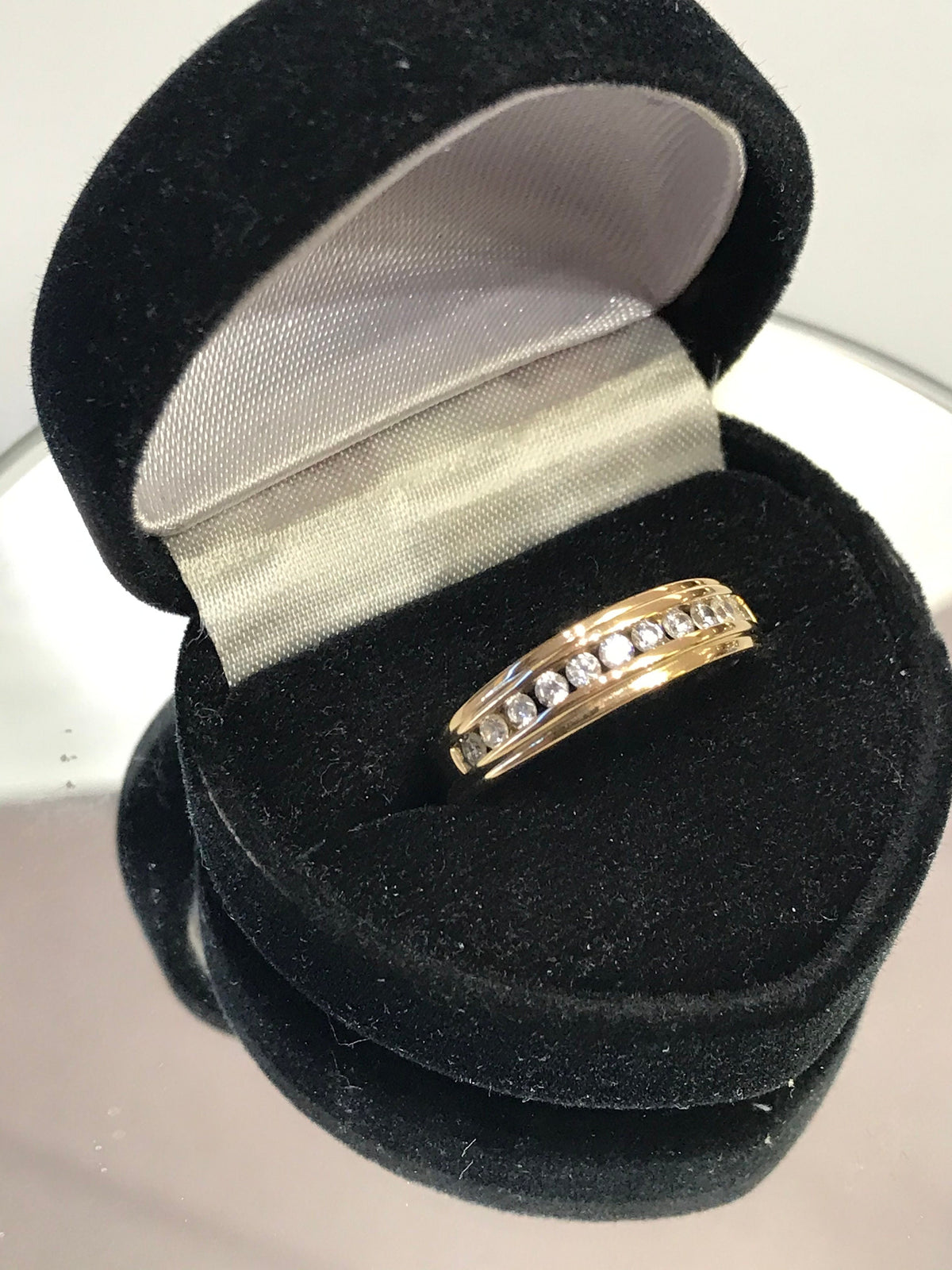 view one of 14 Karat Yellow Gold Cubic Zirconia Band
