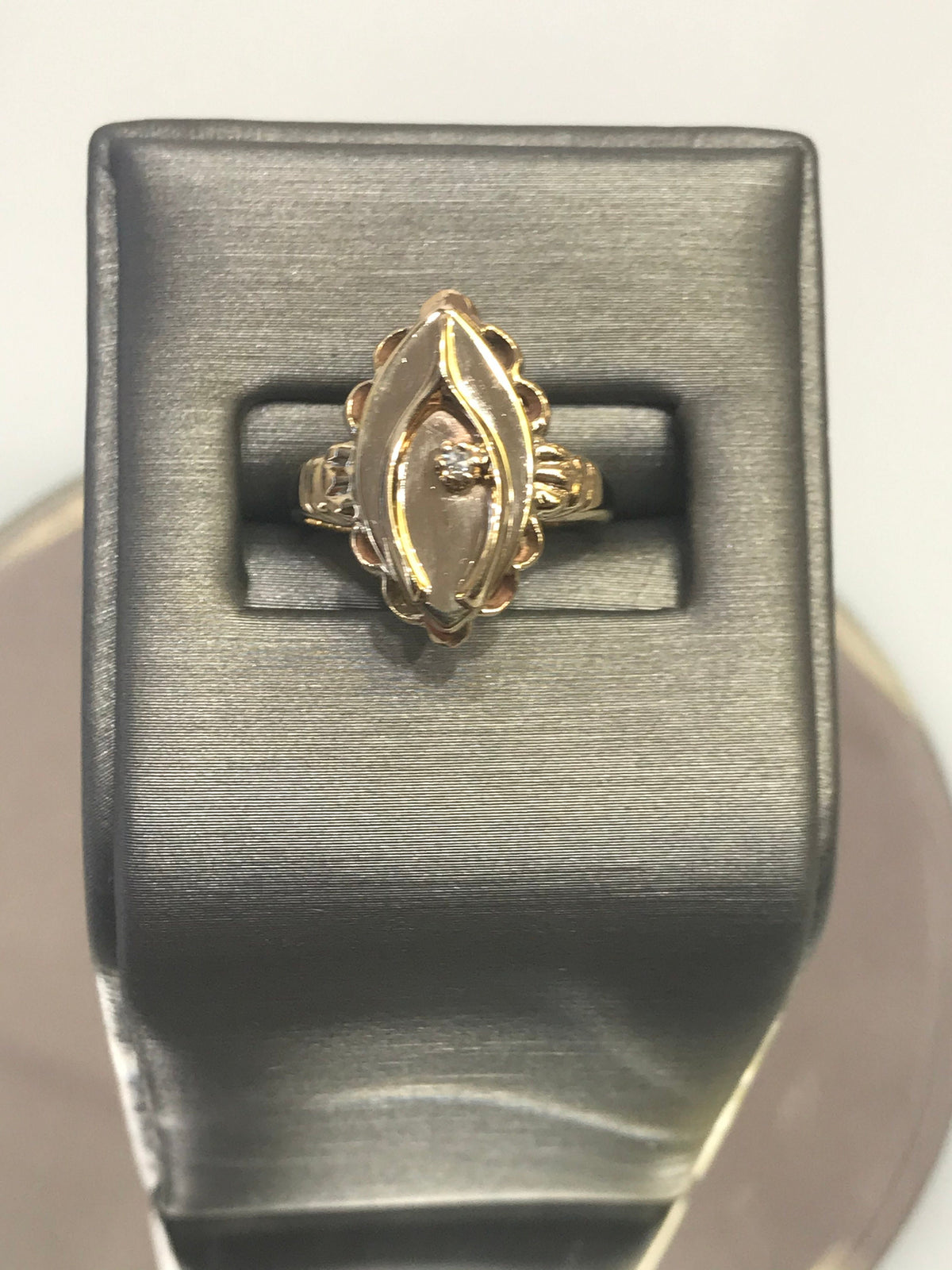 10 Karat Yellow Gold Wishbone Diamond Ring - Philadelphia Gold & Silver Exchange
