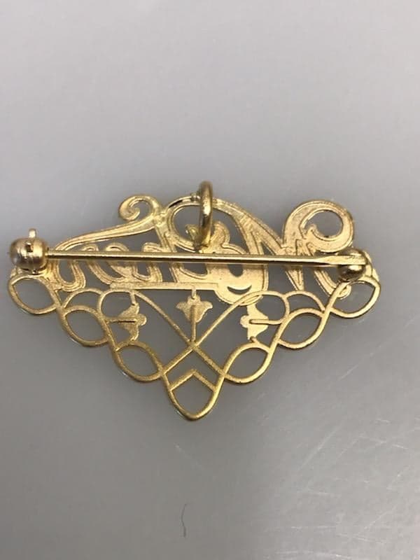 14 Karat Solid Yellow Gold Mother Charm Pendant Pin - Italian Gold - Philadelphia Gold & Silver Exchange